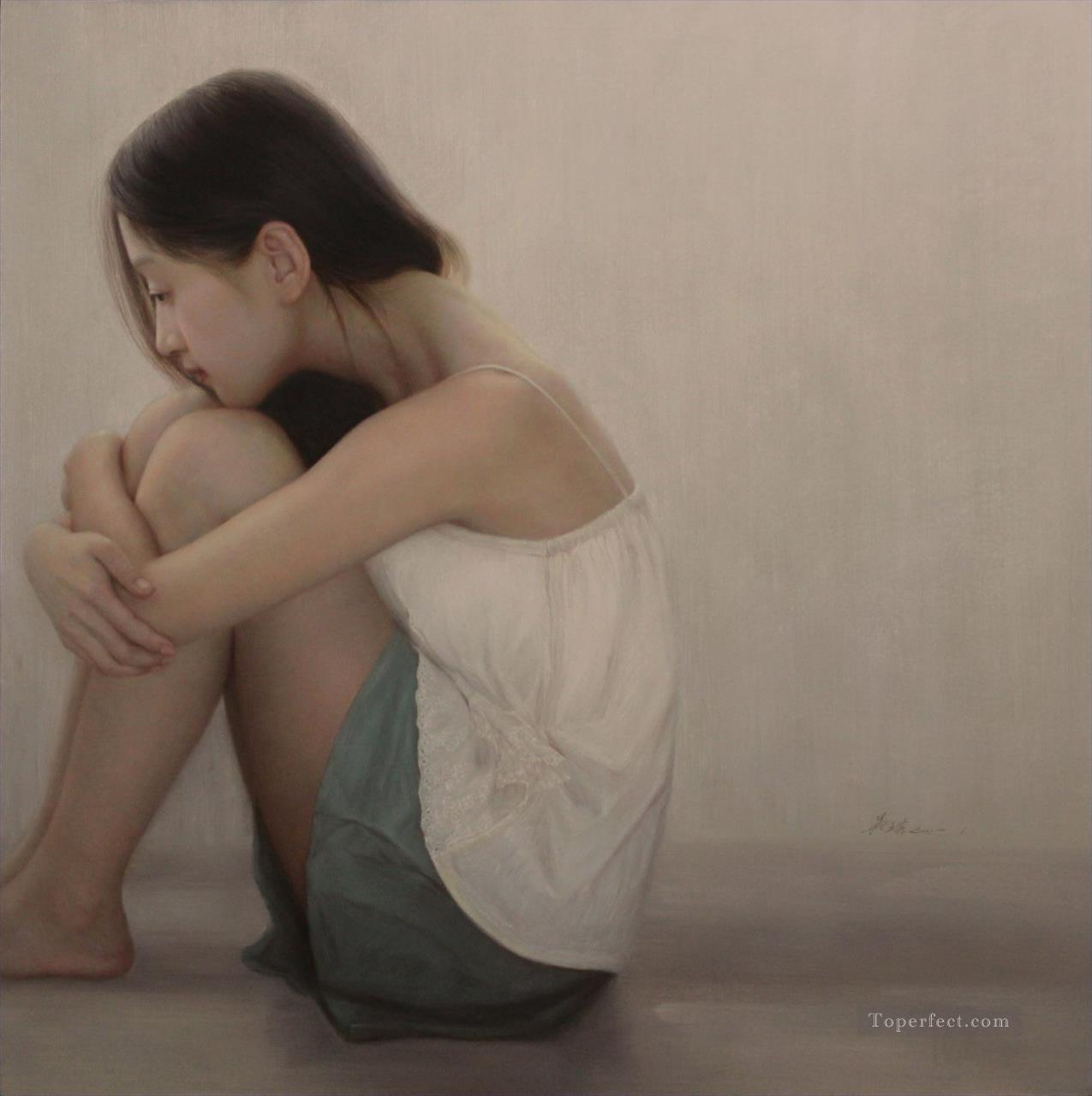 traped Chinese girl Oil Paintings